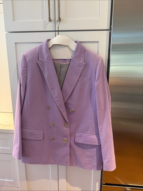 J. Crew Jackets & Blazers - J Crew Classic Double-Breasted Lavender Corduroy Blazer - Women Size 16